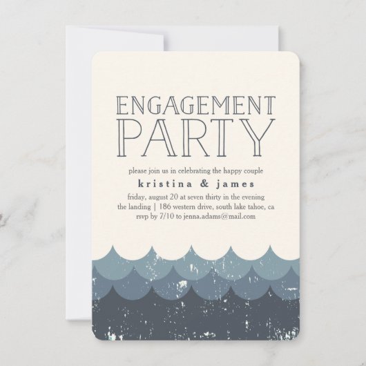 Uitnodiging  Waves Engagement Party (Voorkant)