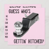 Uitnodiging - Weddenschap - "Hitched" (Voorkant / Achterkant)