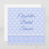 Uitnodiging - Wedgewood Blauwe Damast (Voorkant / Achterkant)