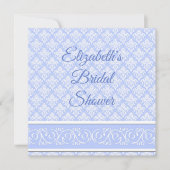 Uitnodiging - Wedgewood Blue Damask (Voorkant)