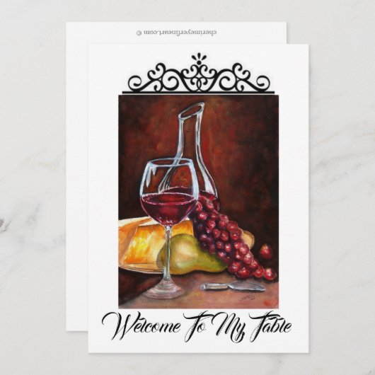 Uitnodiging - Welkom bij mijn tabel (Voorkant / Achterkant)