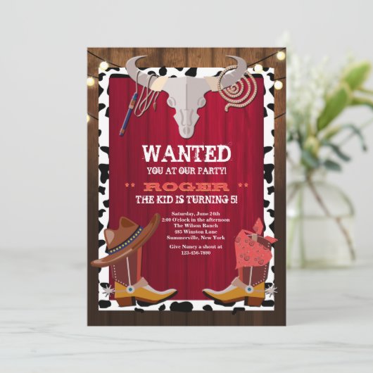 Uitnodiging westerne partij (Staand voorkant)