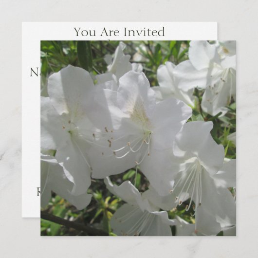 Uitnodiging - White Azaleas (Voorkant / Achterkant)