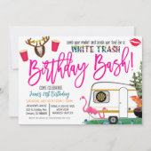 Uitnodiging White Trash Bash (Voorkant)