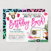 Uitnodiging White Trash Bash (Voorkant / Achterkant)