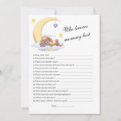 Uitnodiging Wie kent mama het best.  (Voorkant)