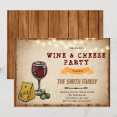 Uitnodiging wijn en kaasparty (Voorkant / Achterkant)