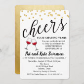 UITNODIGING WIJN TROUWJUBILEUM - Elk jaar (Voorkant / Achterkant)