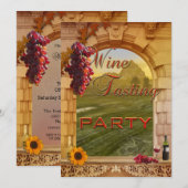 Uitnodiging Wijnhuis Wijnproeverij Evenement (Voorkant / Achterkant)