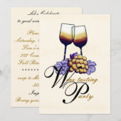 Uitnodiging wijnpartij (Voorkant / Achterkant)