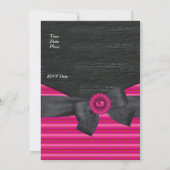 Uitnodiging Wild Pink Black White retro (Achterkant)