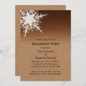 Uitnodiging winterombre Engagement Party (Voorkant / Achterkant)