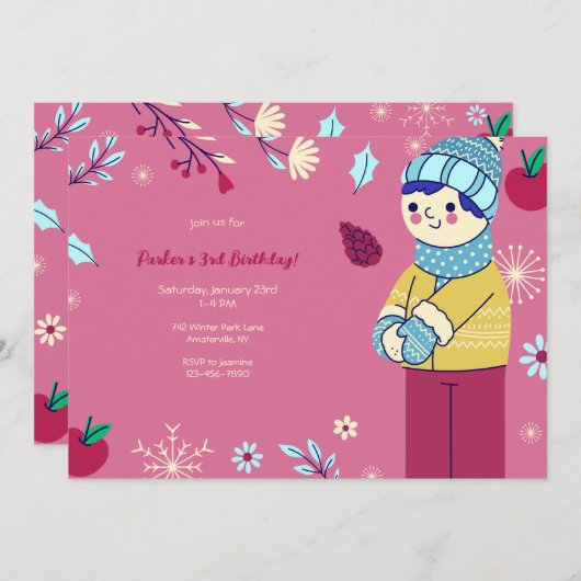 Uitnodiging winterpartij (Voorkant / Achterkant)