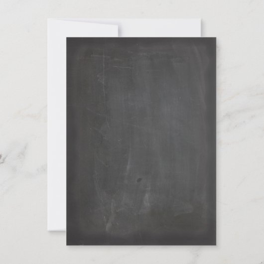 Uitnodiging winterpool Chalkboard (Achterkant)