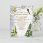 Uitnodiging Witte Kerst Trouwdouche (Staand voorkant)