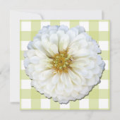 Uitnodiging - Witte Zinnia (Voorkant)