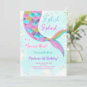 Uitnodiging Zeemeermin Onder De Zee (Staand voorkant)