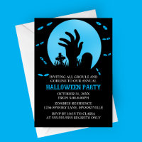 Uitnodiging Zombie Halloween Party
