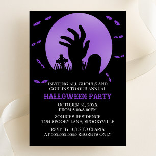 Uitnodiging Zombie Halloween Party