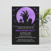 Uitnodiging Zombie Halloween Party (Staand voorkant)