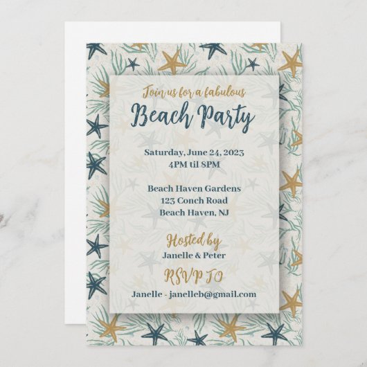 Uitnodiging zomervakantie (Voorkant / Achterkant)