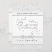 Uitnodigingen 25-jarig jubileum zilveren bruiloft (Voorkant / Achterkant)