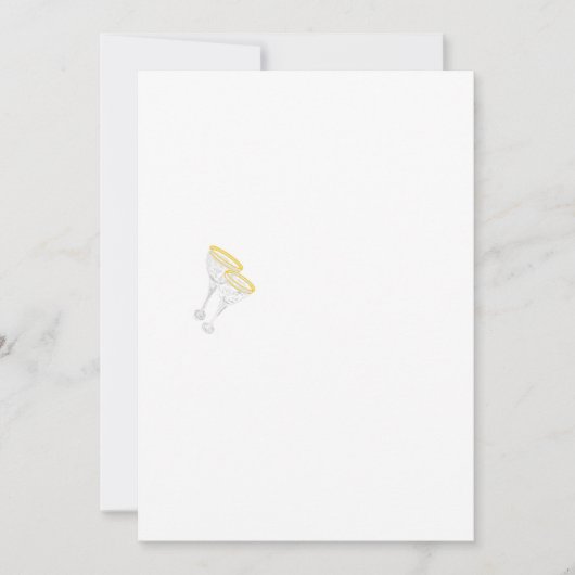 Uitnodigingen & Aankondigingen :  Champagneglazen (Voorkant)