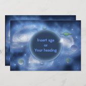 Uitnodigingen - aanpasbaar, ruimte (Voorkant / Achterkant)