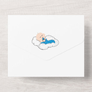 Uitnodigingen: Baby shower All In One Uitnodiging