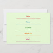 Uitnodigingen bij paaseiertante (Achterkant)