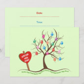 Uitnodigingen bij paaseiertante (Voorkant / Achterkant)