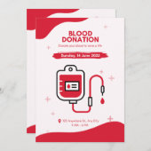 Uitnodigingen Bloeddonordag (Voorkant / Achterkant)