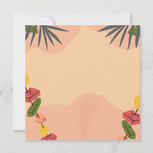 Uitnodigingen en aankondigingen voor grill en chil (Achterkant)