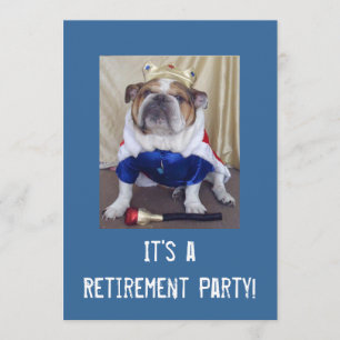 Uitnodigingen Engelse Bulldog Retirement Party