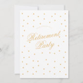 Uitnodigingen Golden Retirement Party (Achterkant)