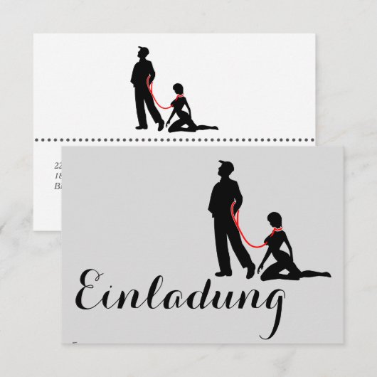 Uitnodigingen Lijn (Voorkant / Achterkant)