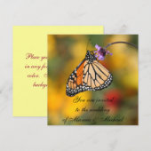 Uitnodigingen met Monarch Vlinder (Voorkant / Achterkant)