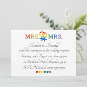 Uitnodigingen - Mevrouw & mevrouw Wedding Invite (Staand voorkant)