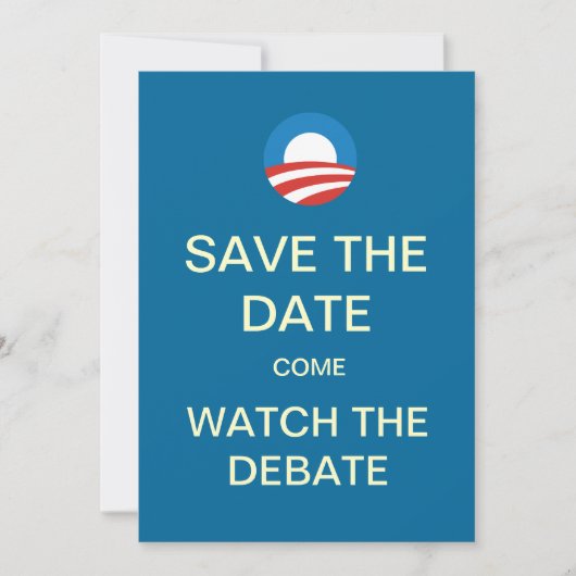 Uitnodigingen Obama Logo Debate Watch Party (Voorkant)