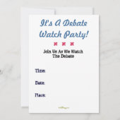 Uitnodigingen Obama Logo Debate Watch Party (Achterkant)