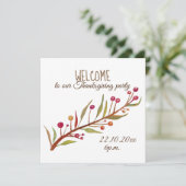 Uitnodigingen op de dag van de Thanksgiving (Staand voorkant)