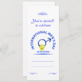 Uitnodigingen op de dag van mannen (Voorkant / Achterkant)