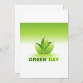 Uitnodigingen op de groene dag (Voorkant / Achterkant)