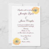 Uitnodigingen op het Rustic Country Sunflower Wedd (Achterkant)