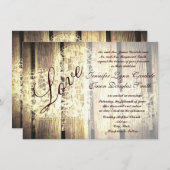 Uitnodigingen over het huwelijk in Rustic Country  (Voorkant / Achterkant)