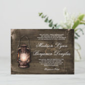 Uitnodigingen over het huwelijk in Rustic Country (Staand voorkant)