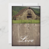 Uitnodigingen over landelijk huwelijk (Achterkant)