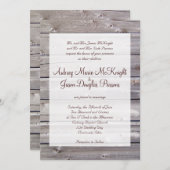 Uitnodigingen over landelijk landschap rond hout (Voorkant / Achterkant)