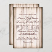 Uitnodigingen over landelijk landschap rond hout (Voorkant / Achterkant)