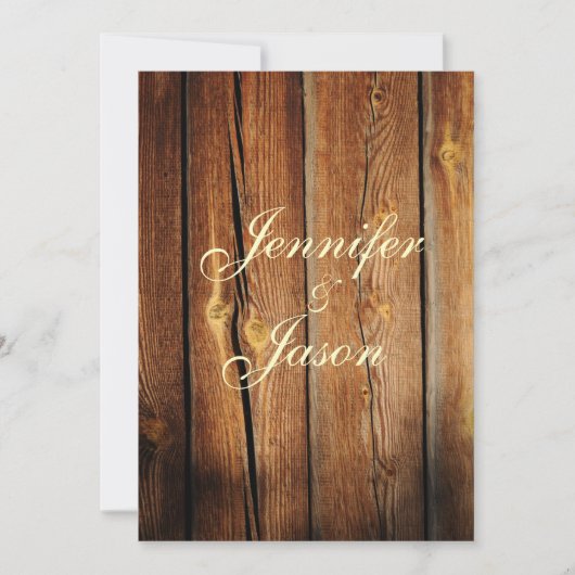 Uitnodigingen over landelijk landschap rond hout (Voorkant)